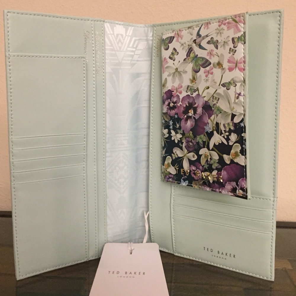 Ted Baker leather travel wallet passport holder - Picture 3 of 7